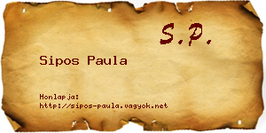 Sipos Paula névjegykártya